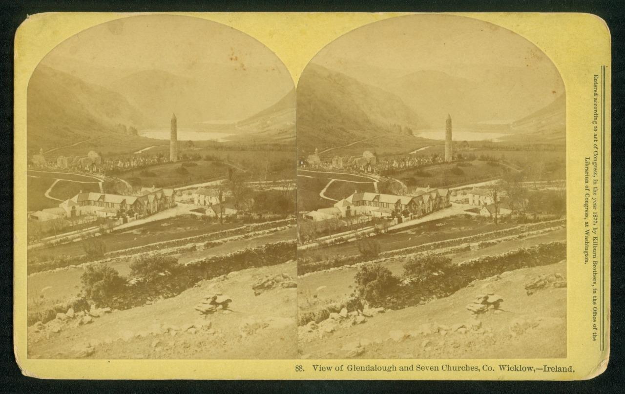 a602, Kilburn Brothers Stereoview, #88, Glendalough, Wicklow, Ireland, c.1877
