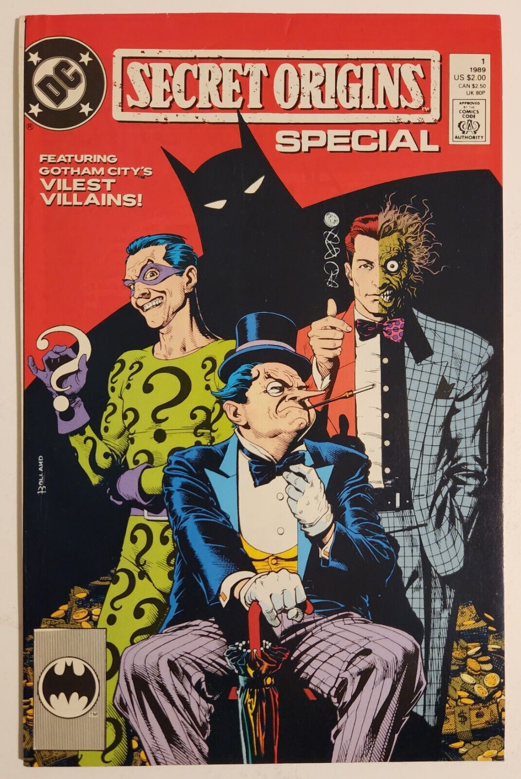 Secret Origins Special #1 (1989 DC) FN/VF Bolland Cover Riddler Penguin Two-Face