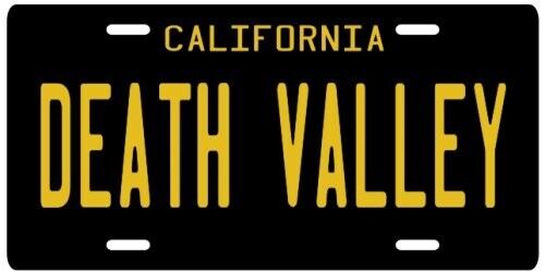 DEATH VALLEY California 1960's Black Aluminum CA License Plate