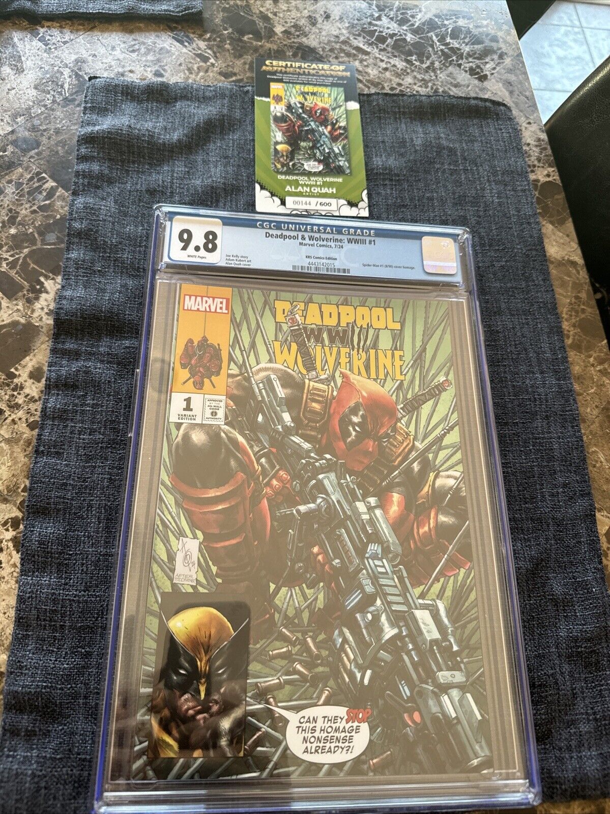 Deadpool Wolverine WWIII #1 CGC 9.8 Alan Quah Limited To 600