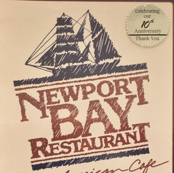Vintage 1991 Newport Bay Restaurant An American Cafe Menu Portland Oregon