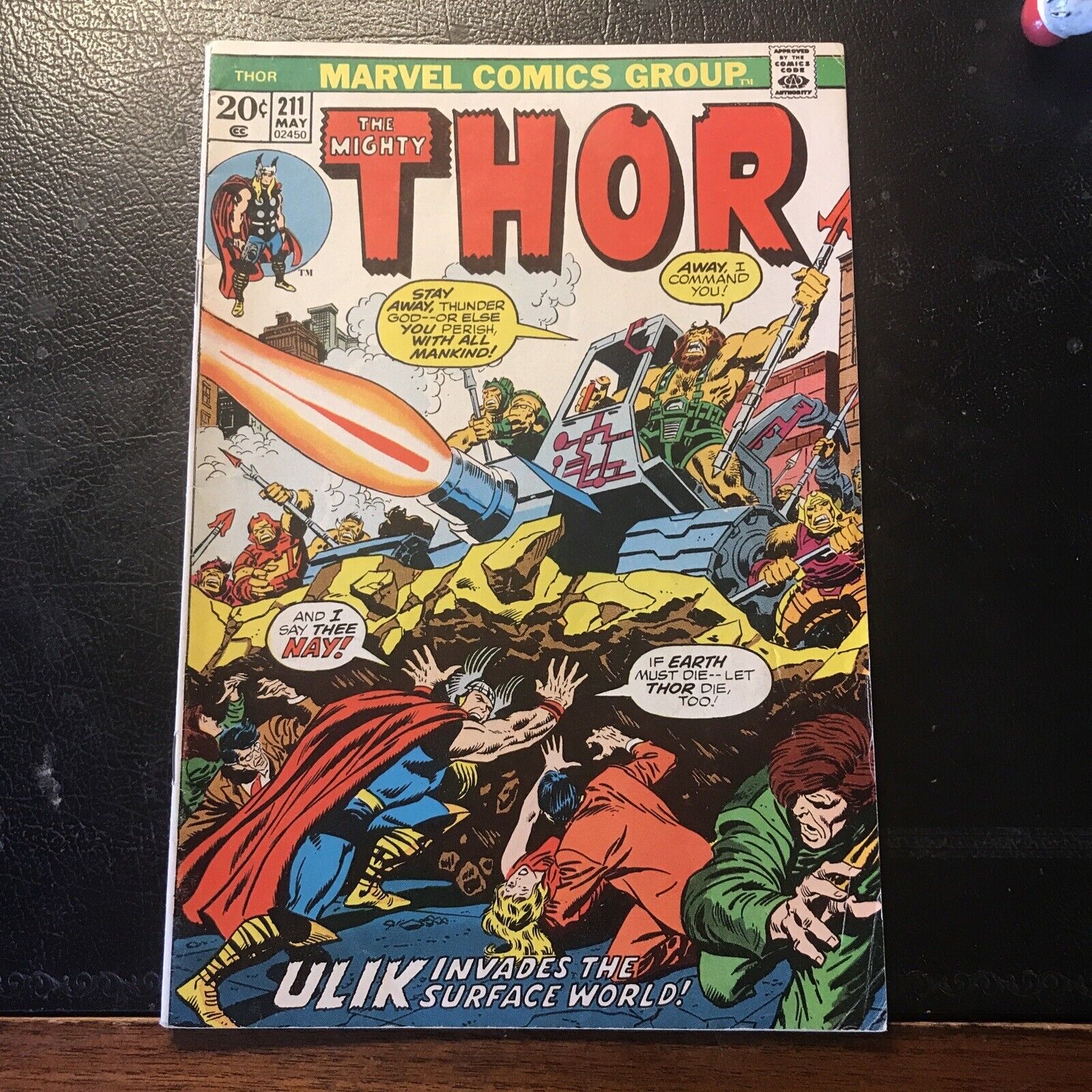 Thor #211 Bronze Age Marvel 1973 Ulik invades the surface world