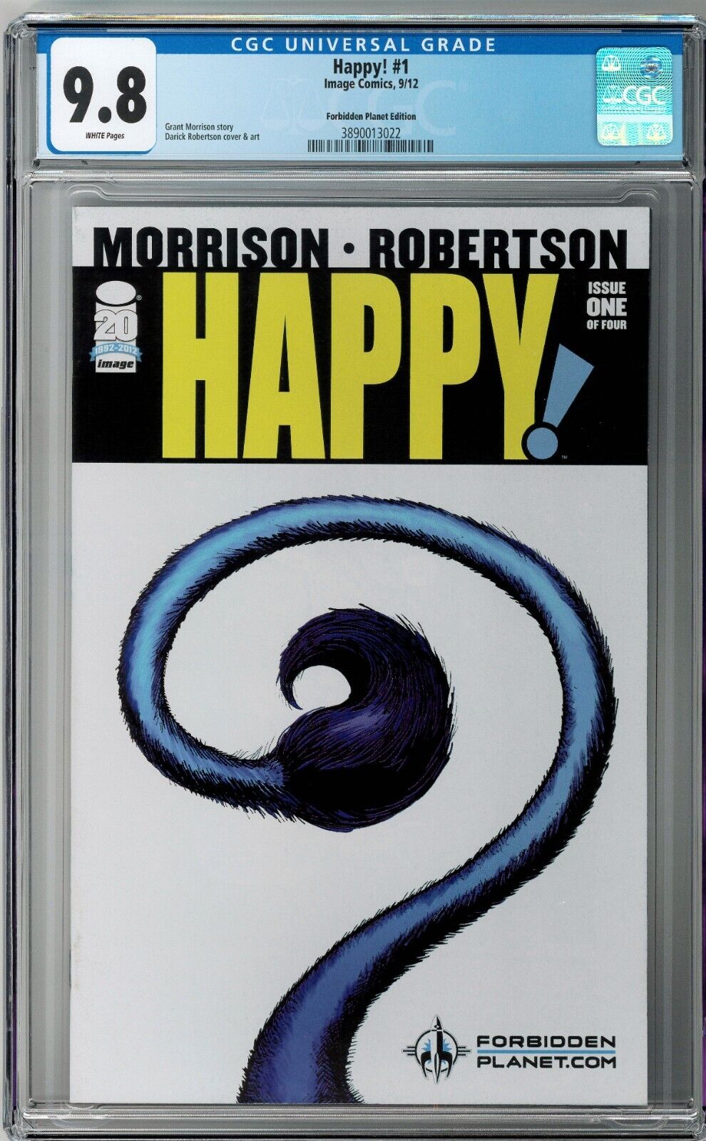 Happy #1 CGC 9.8 (Sep 2012, Image) Grant Morrison, Forbidden Planet Variant