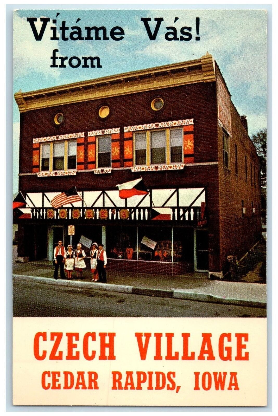 c1960's Kosek Variety Store Czech Village Cedar Rapids Iowa IA Unposted Postcard