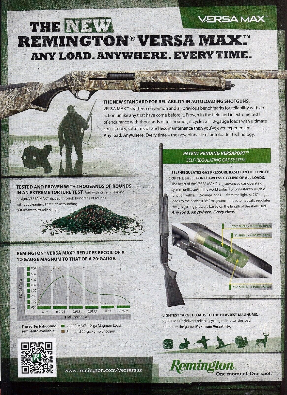 2010 Remington Versa Max Autoloading Shotgun Ad Gun Advertising