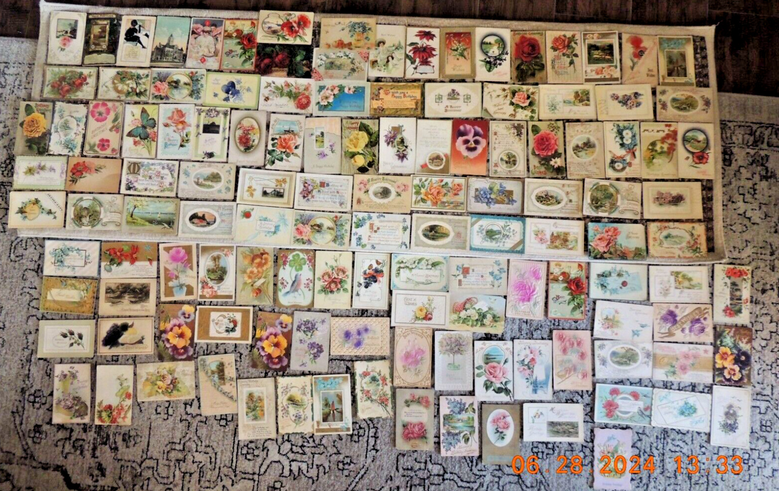 Vintage Antique Birthday Cards 125+ ALL OVER 100 YEARS OLD