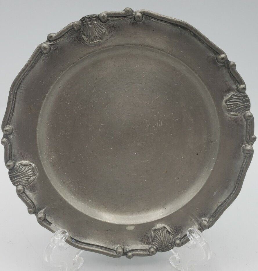 Pewter Scalloped Plate 4.75\