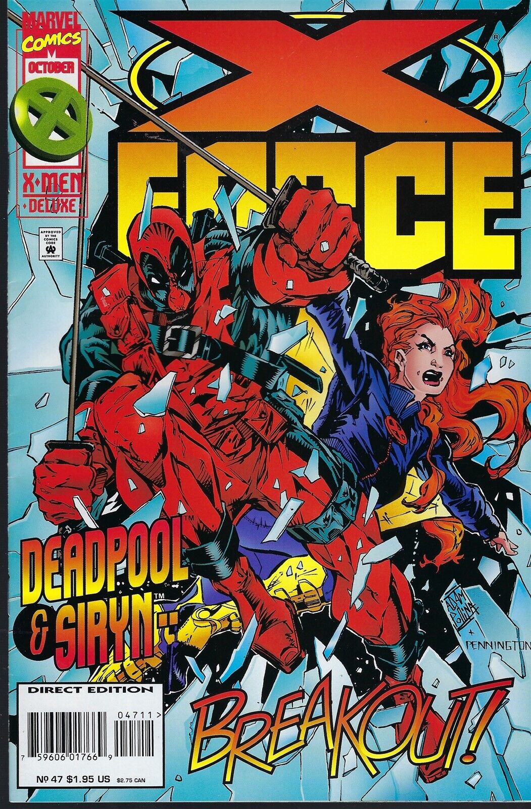 X-Force(Marvel-1991)#47 Deadpool Appr. (5.5)