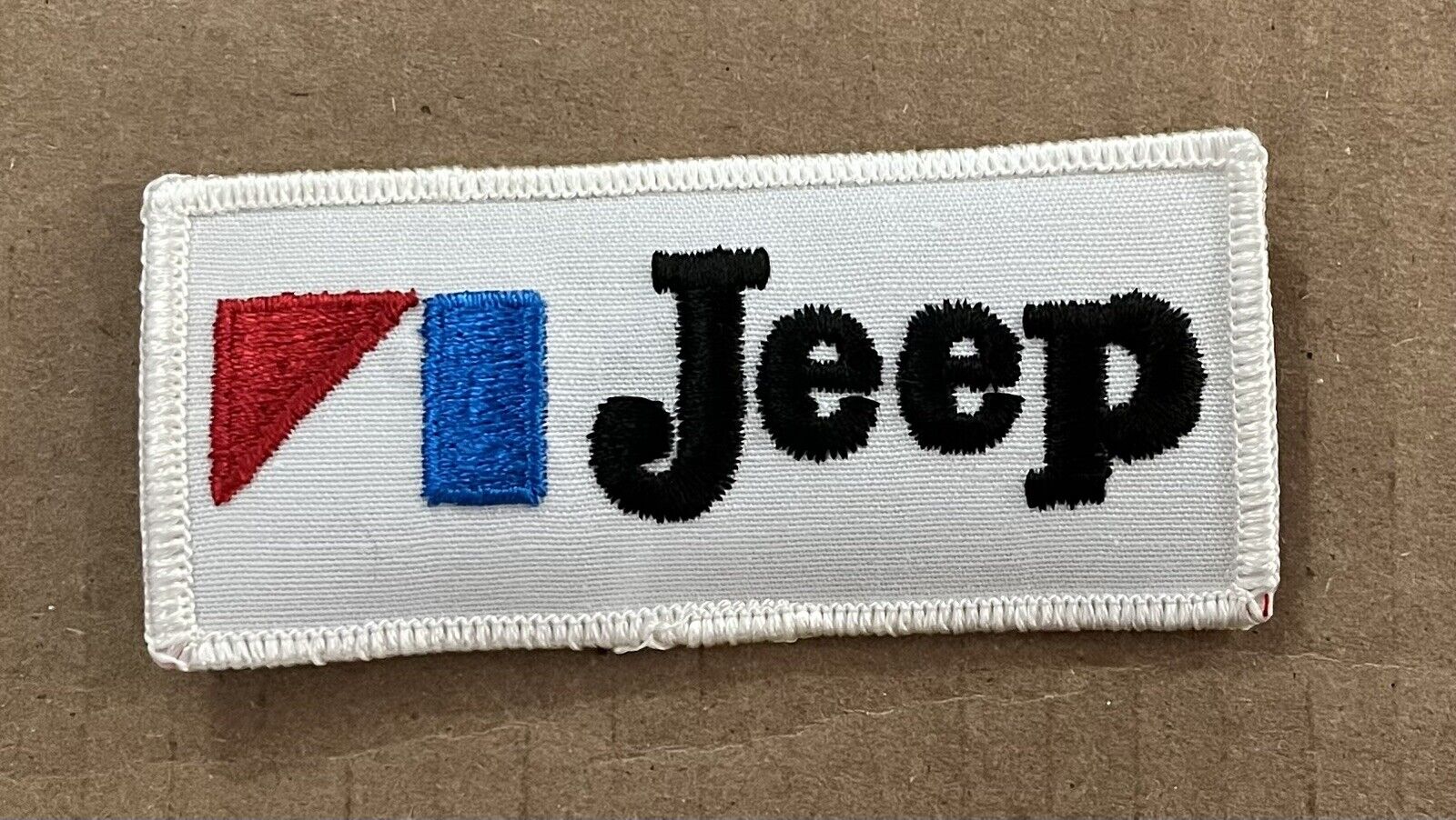 Vintage White Jeep Patch