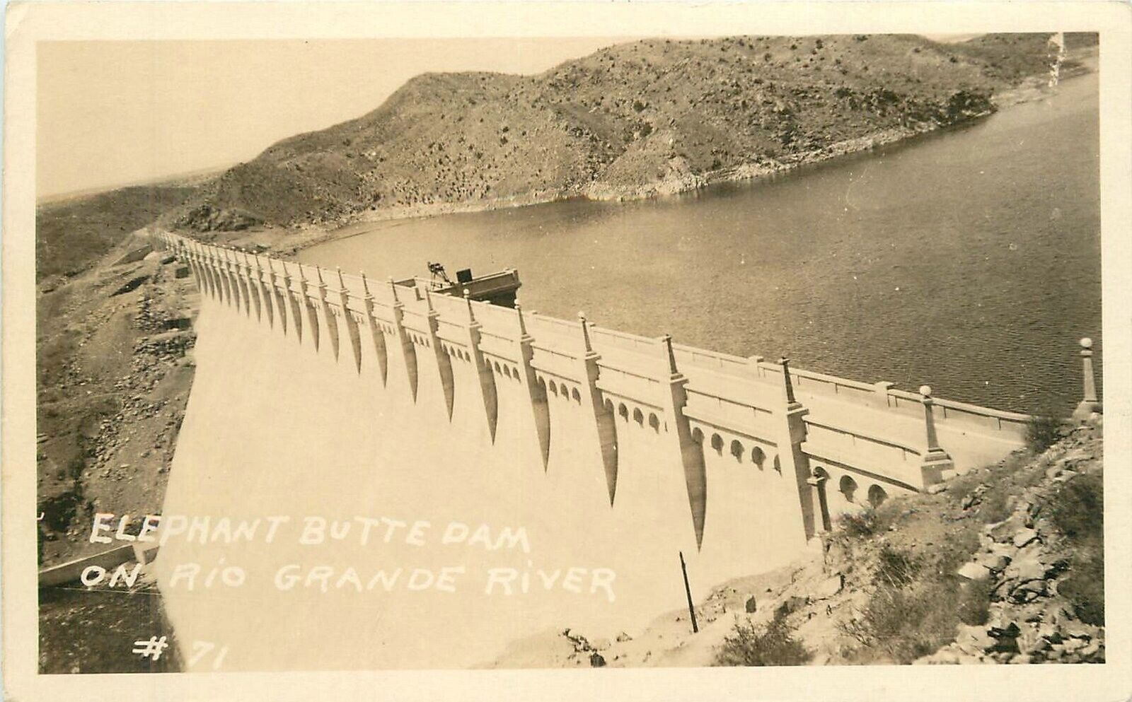 Postcard RPPC New Mexico 1920s Elephant Butte Dam River Grande 23-1972