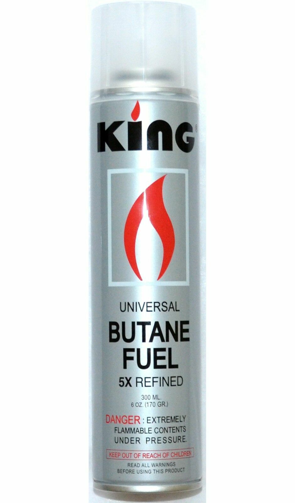 Lot of  12 King Super Premium 5X Quintuple Refined Butane Fuel 300 ml 6 oz.