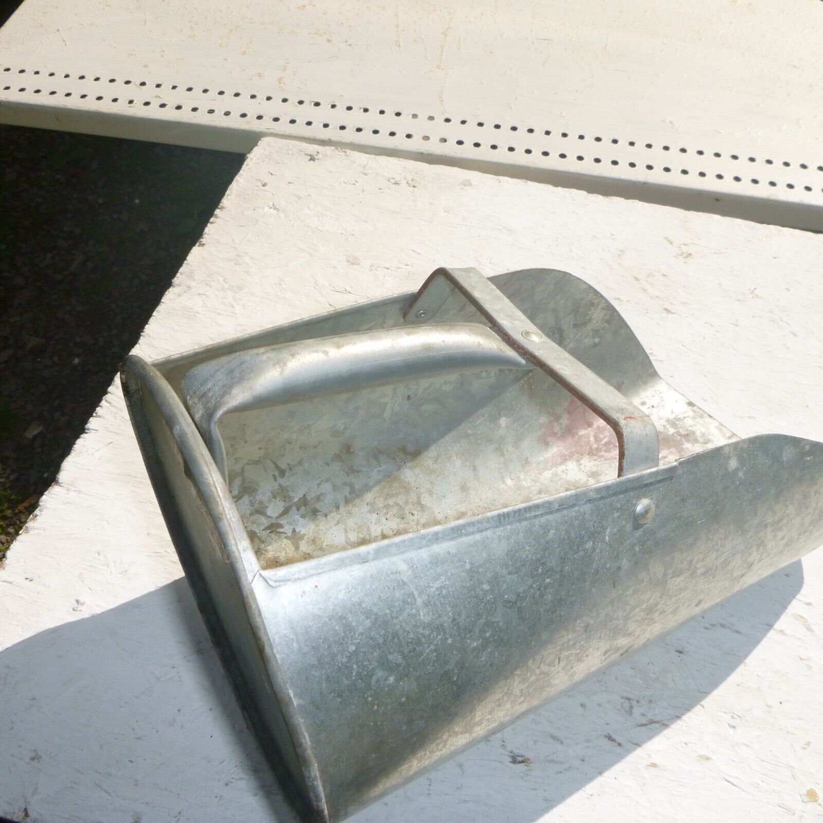 Vintage metal grain scoop