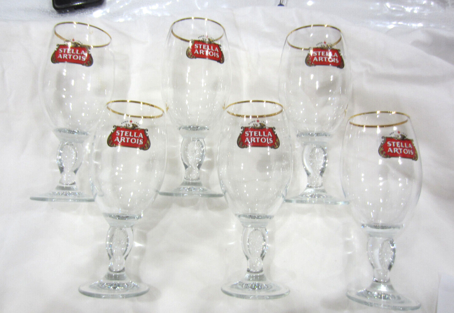 SET OF  SIX  ( 6 )  Stella Artois 33cl Beer Glass  BRAND NEW    ITEM # 1185