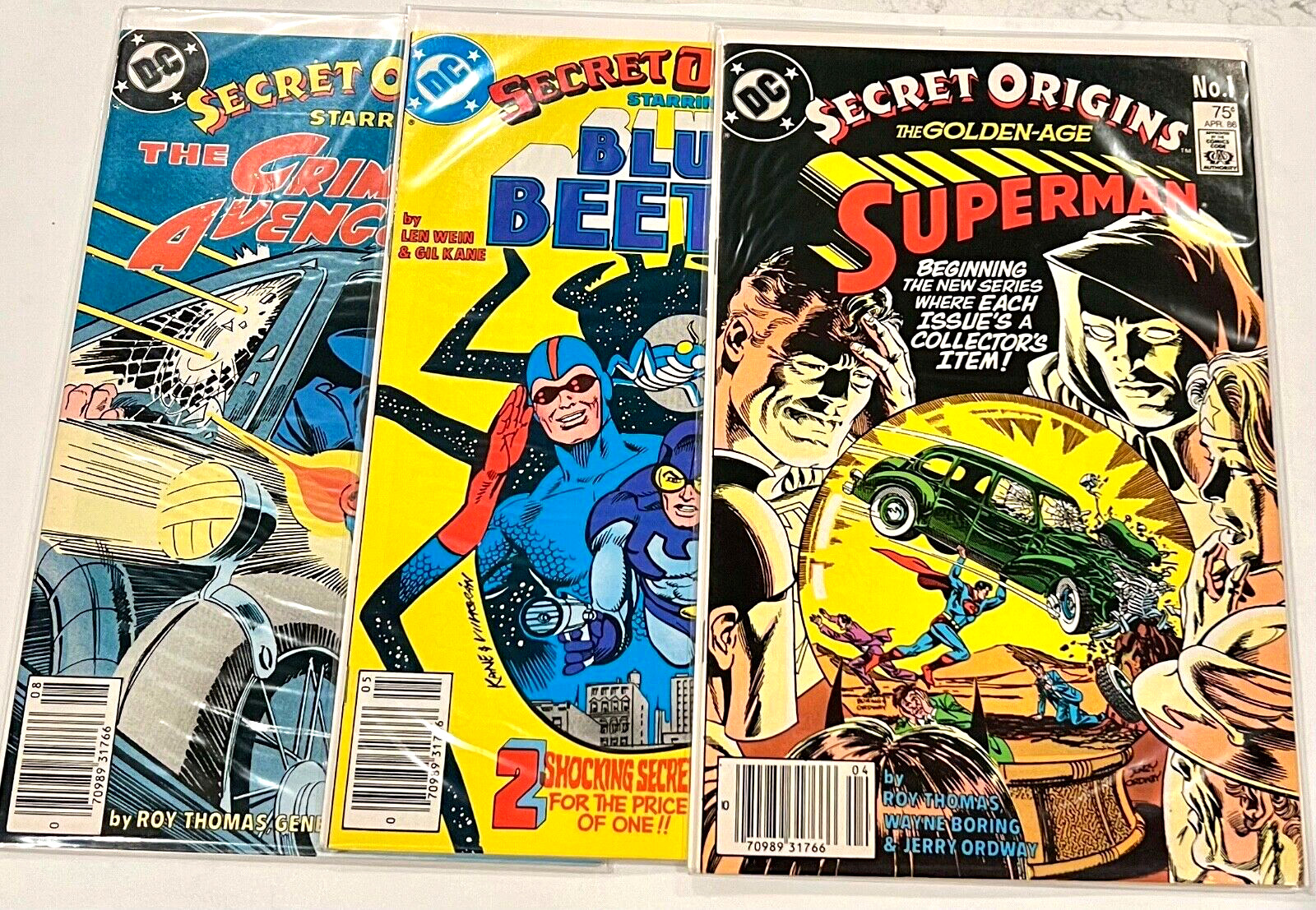 DC Secret Origins 1986 Series Comic Books #1 #2 #5 Lot of 3