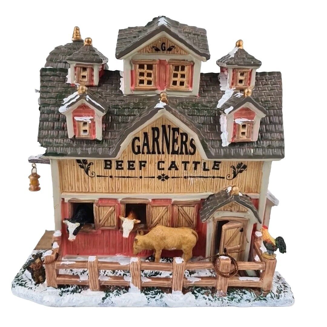 Lemax Enchanted Forest GARNERS BEEF CATTLE House 2004 Cgristmas Village 289-2355