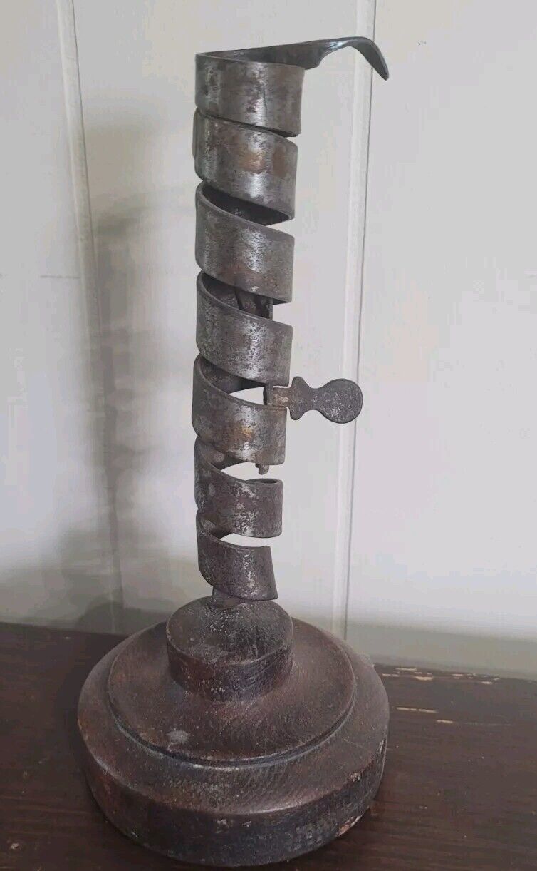 Antique Spiral Courting Candlestick