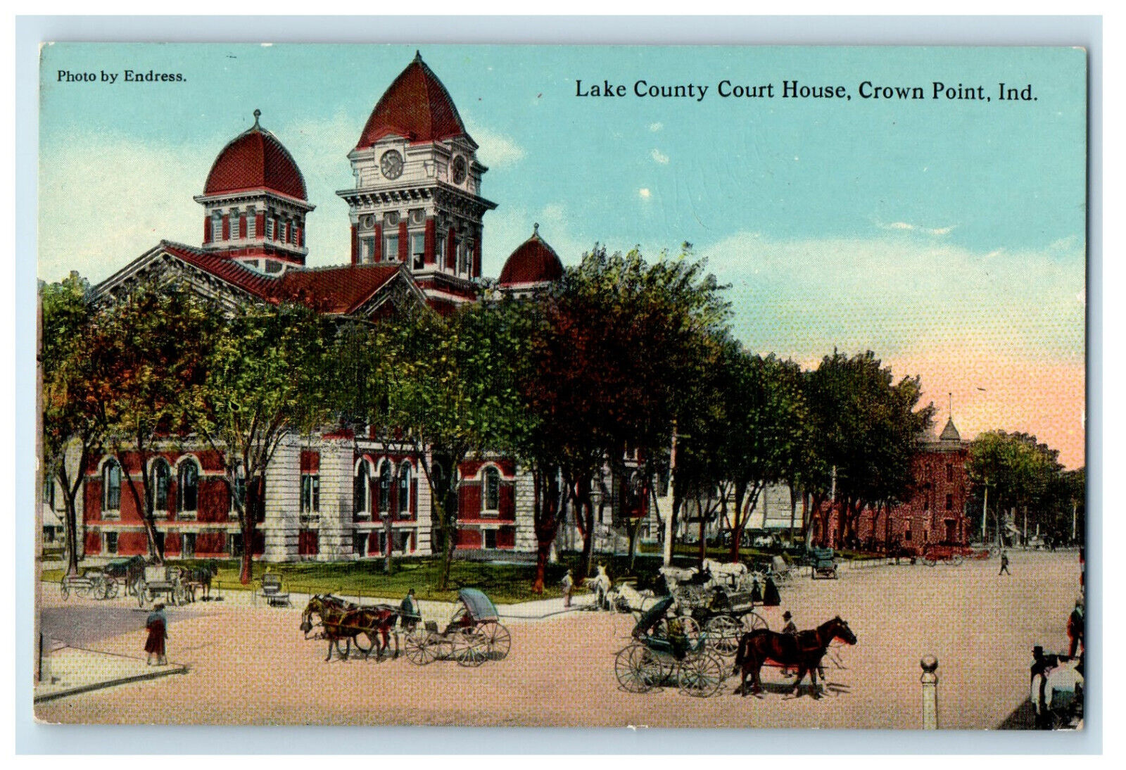 1913 Lake County Court House, Crown Point Indiana IN Posted Postcard