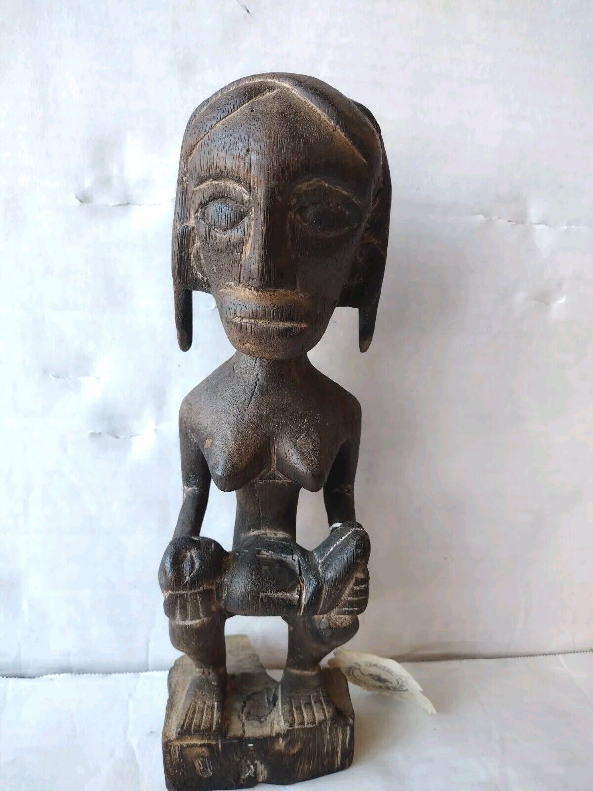 Vintage Borneo Fertility Wood Carving Statue Tribal Antique Novelty Collectible