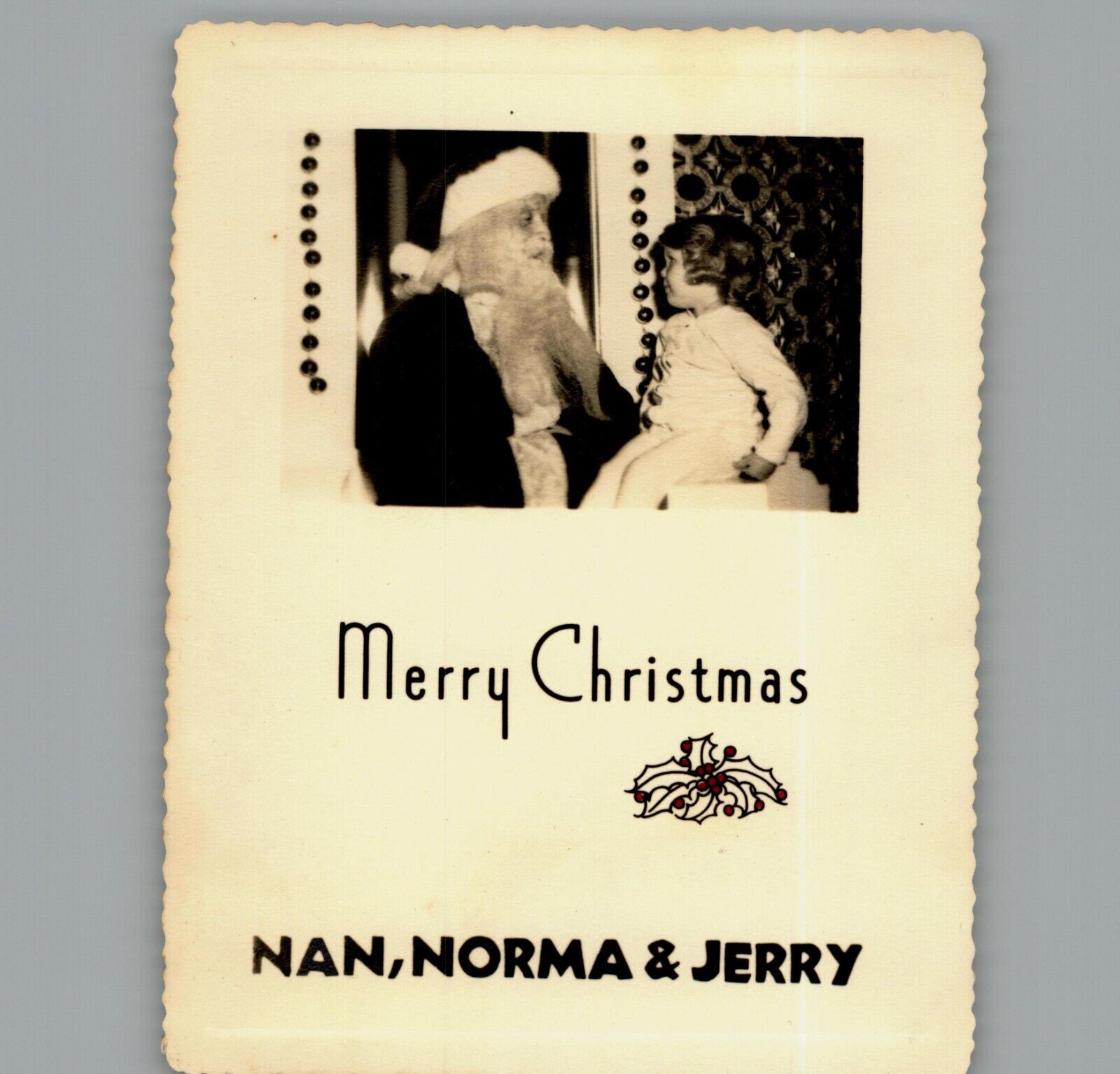Antique 1940\'s Merry Christmas - Black & White Photography Photo