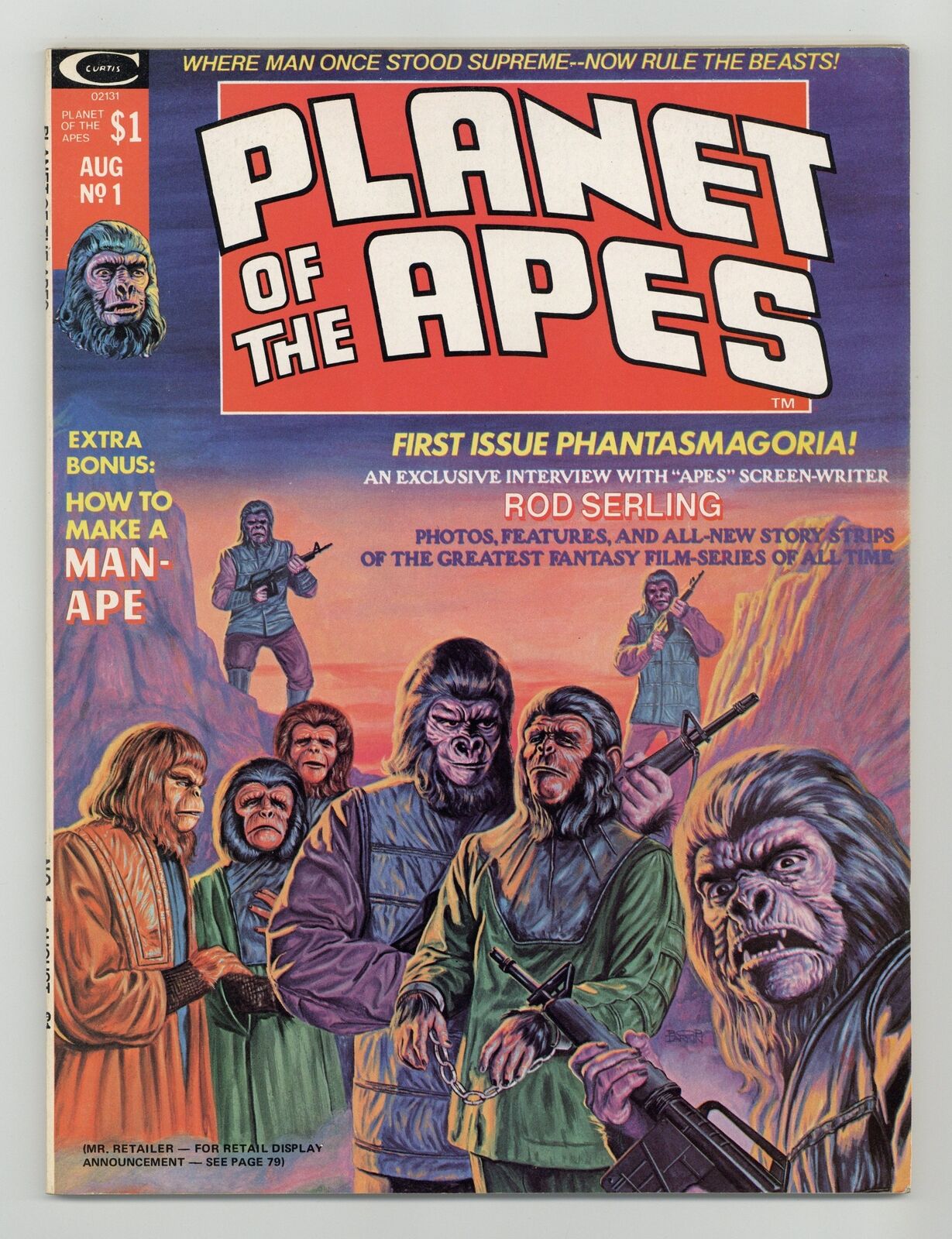 Planet of the Apes Magazine #1 FN/VF 7.0 1974 Marvel