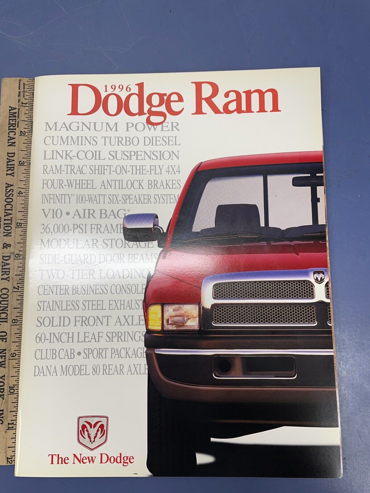 NOS 1996 Dodge Ram Pick Up Truck Dealership Sales Brochure Cummins Turbo Diesel