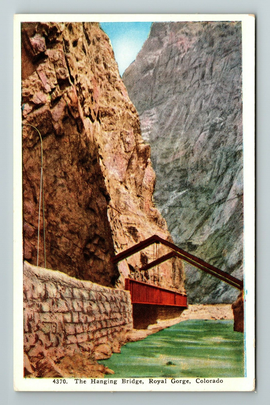 Royal Gorge CO-Colorado, The Hanging Bridge, Scenic View, Vintage Postcard