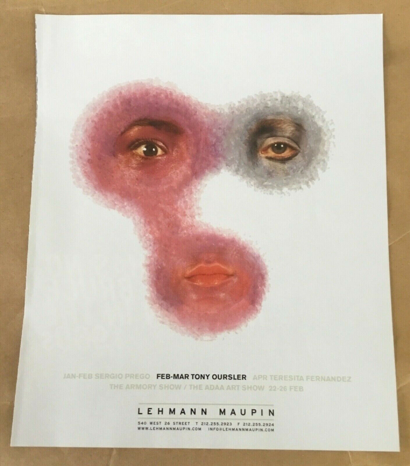 Tony Oursler Maupin gallery exhibition ad 2007 vintage modern art magazine print