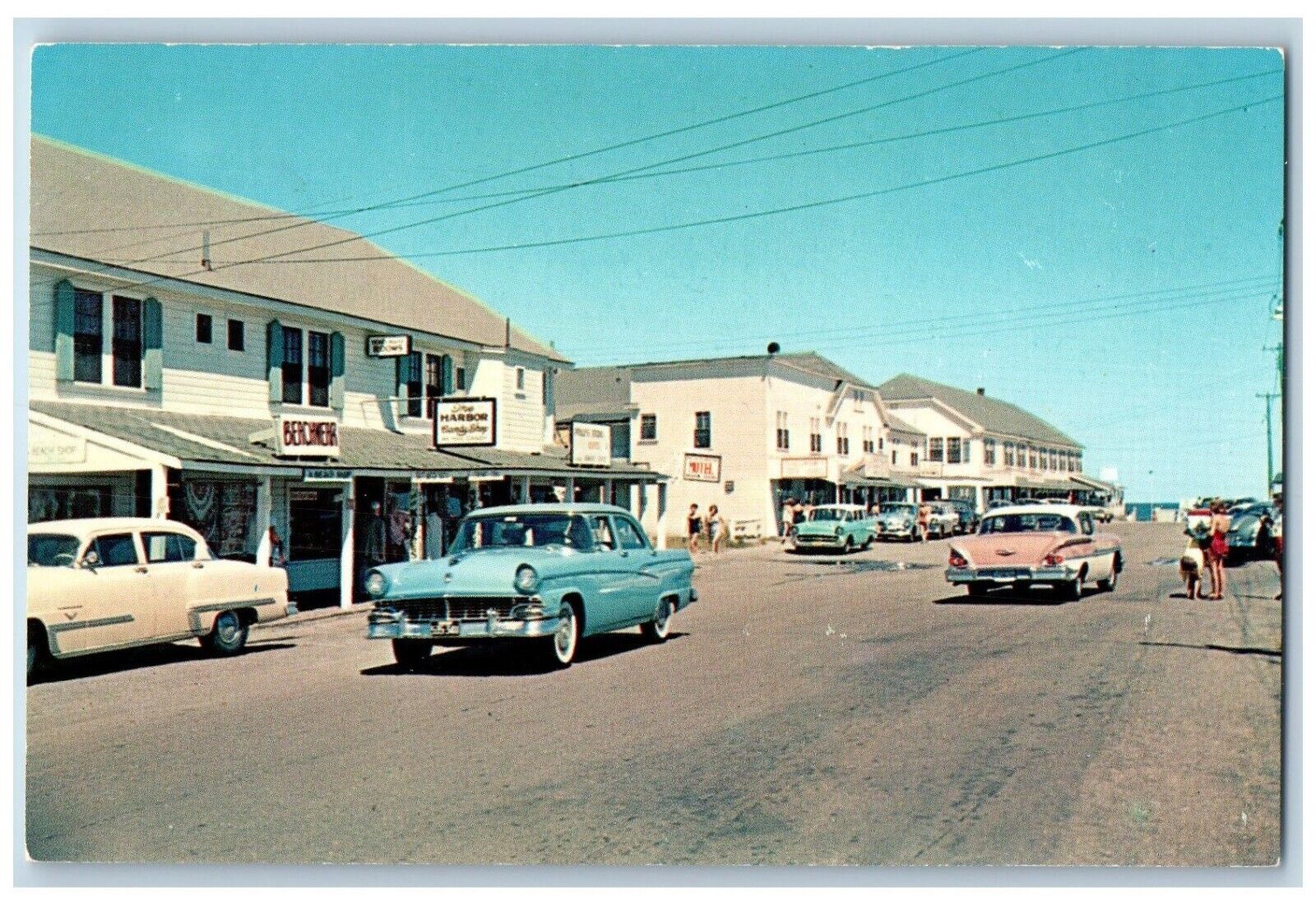 Ogunquit Maine ME Postcard Great Summer Theatre Activities Beach Pavilion c1960