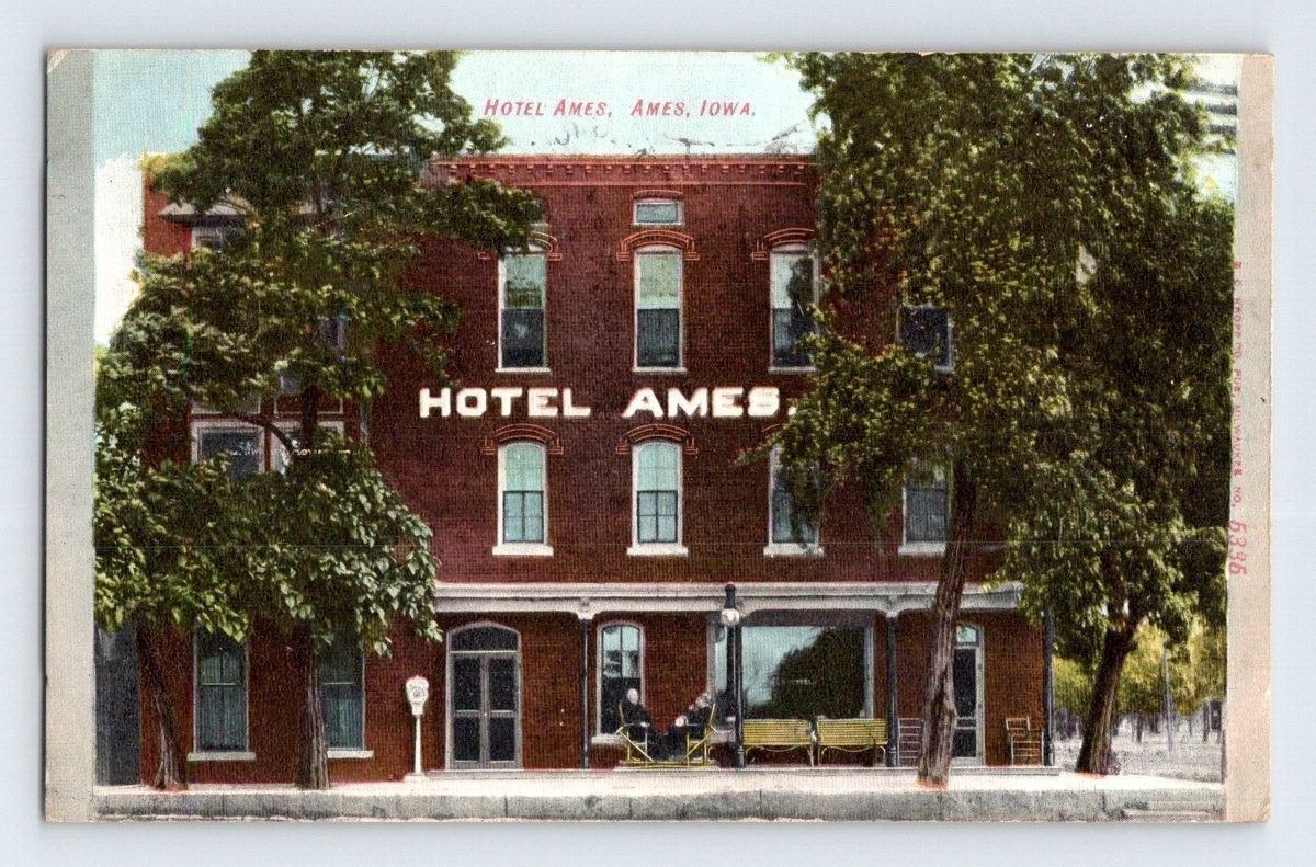 1909. HOTEL AMES. AMES, IOWA. POSTCARD FX24