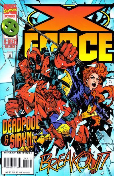 X-Force #47 (with card) VF; Marvel | Overpower - Deadpool & Siryn - we combine s