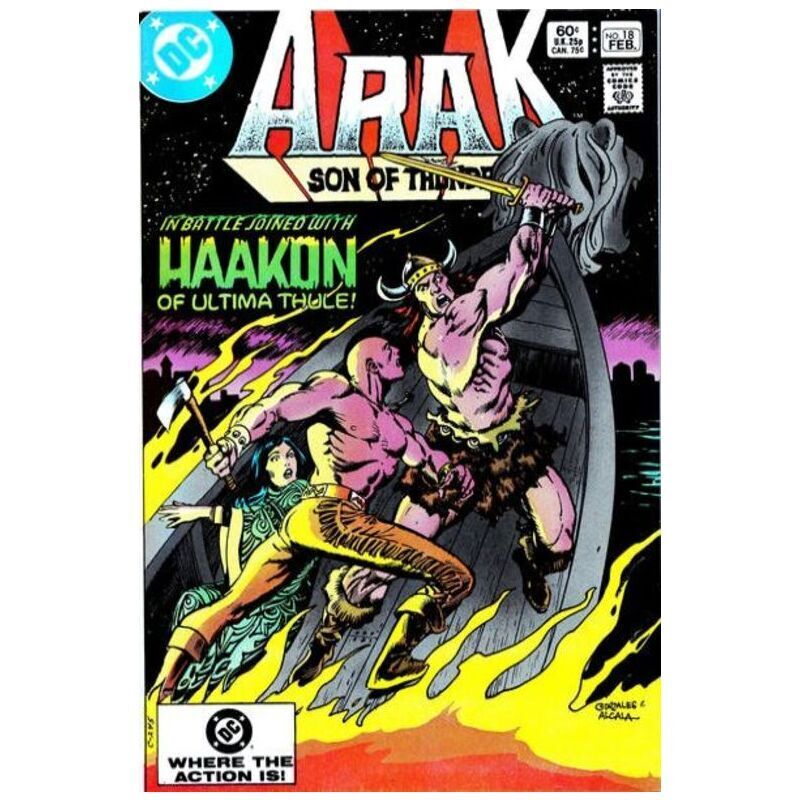 Arak/Son of Thunder #18 in Very Fine condition. DC comics [q`