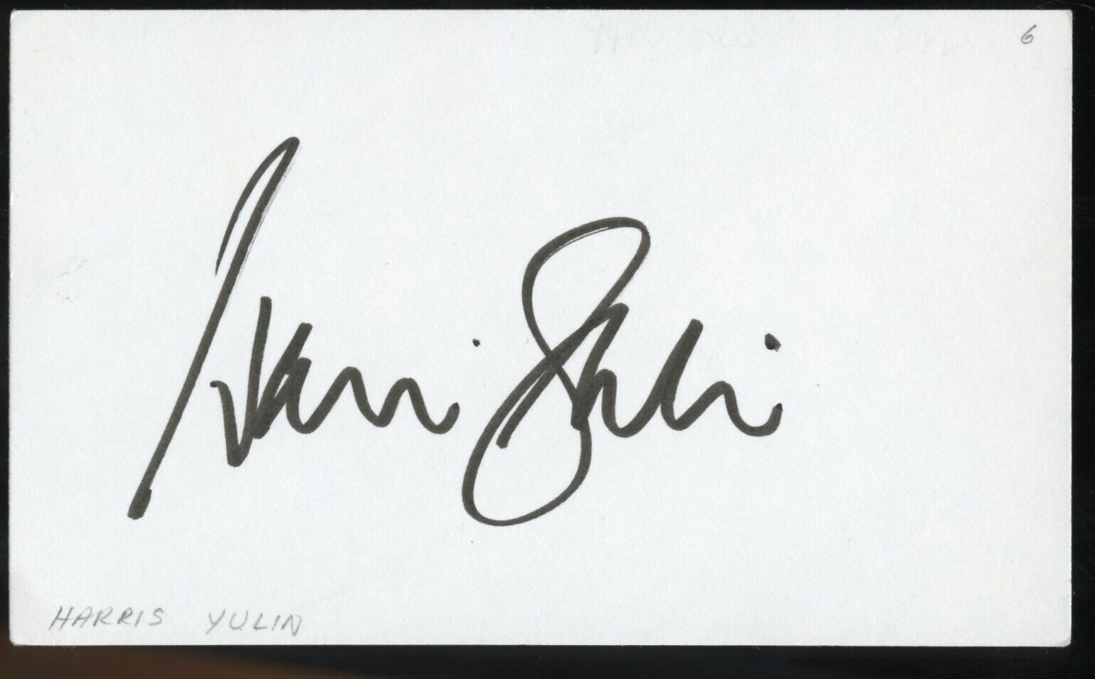 Harris Yulin signed autograph 3x5 Cut American Actor as Scarface Ghostbusters II
