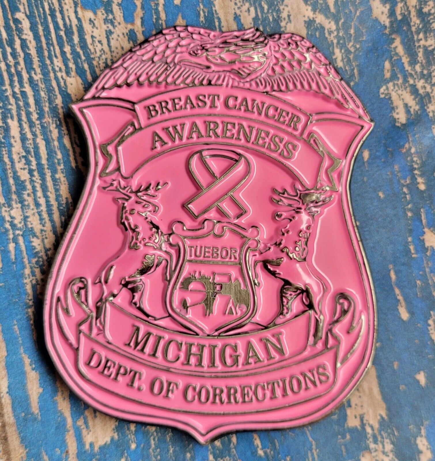 Michigan Breast Cancer Awareness Corrections Challenge Coin *Limited Production*