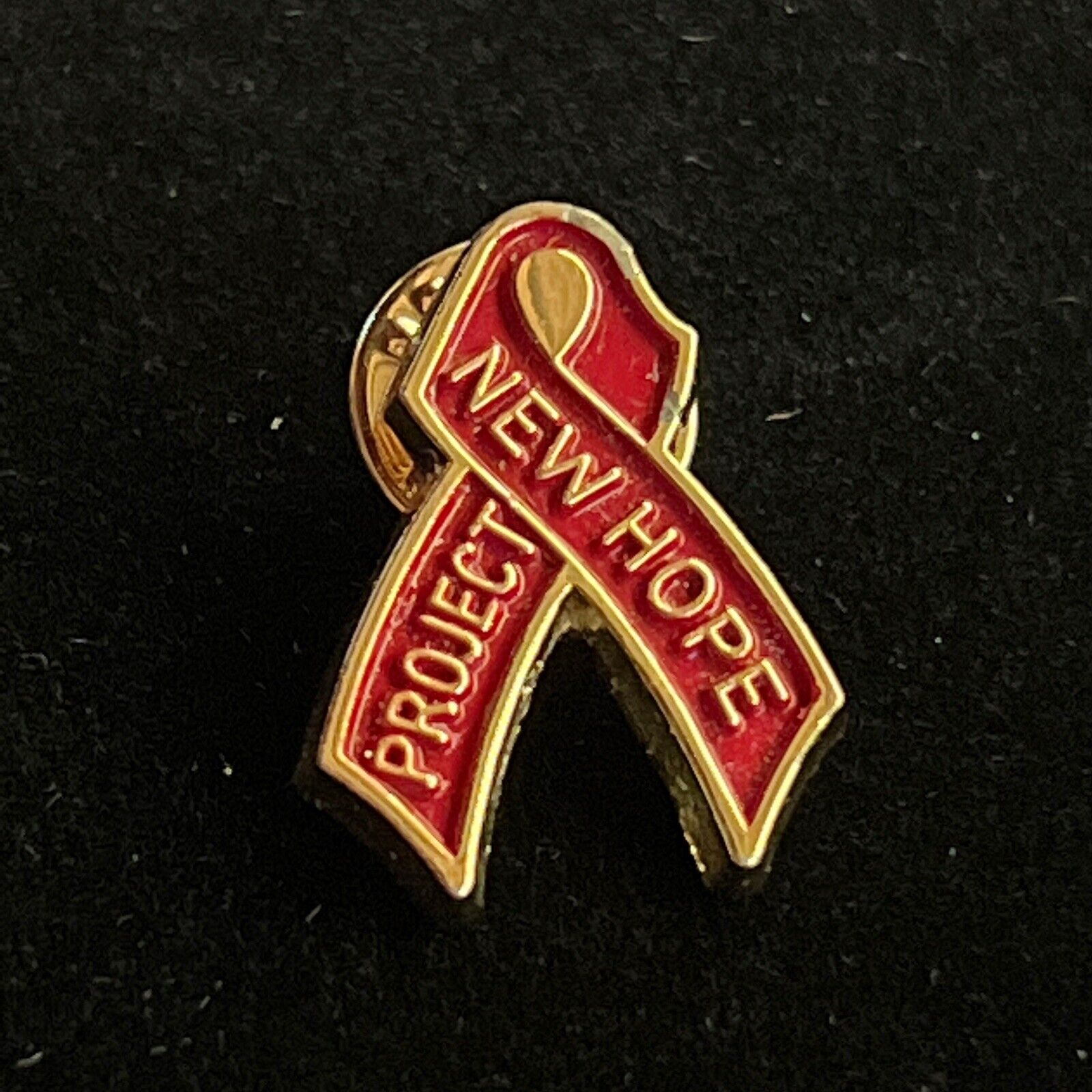 HIV AIDS Project New Hope Awareness Red Ribbon Lapel Pin