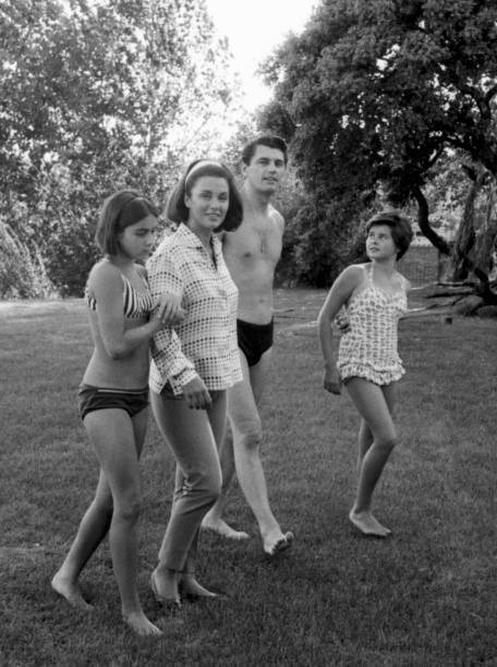 Linda Christian And Edmund Purdom And Romina Power 1964 Old Photo 1