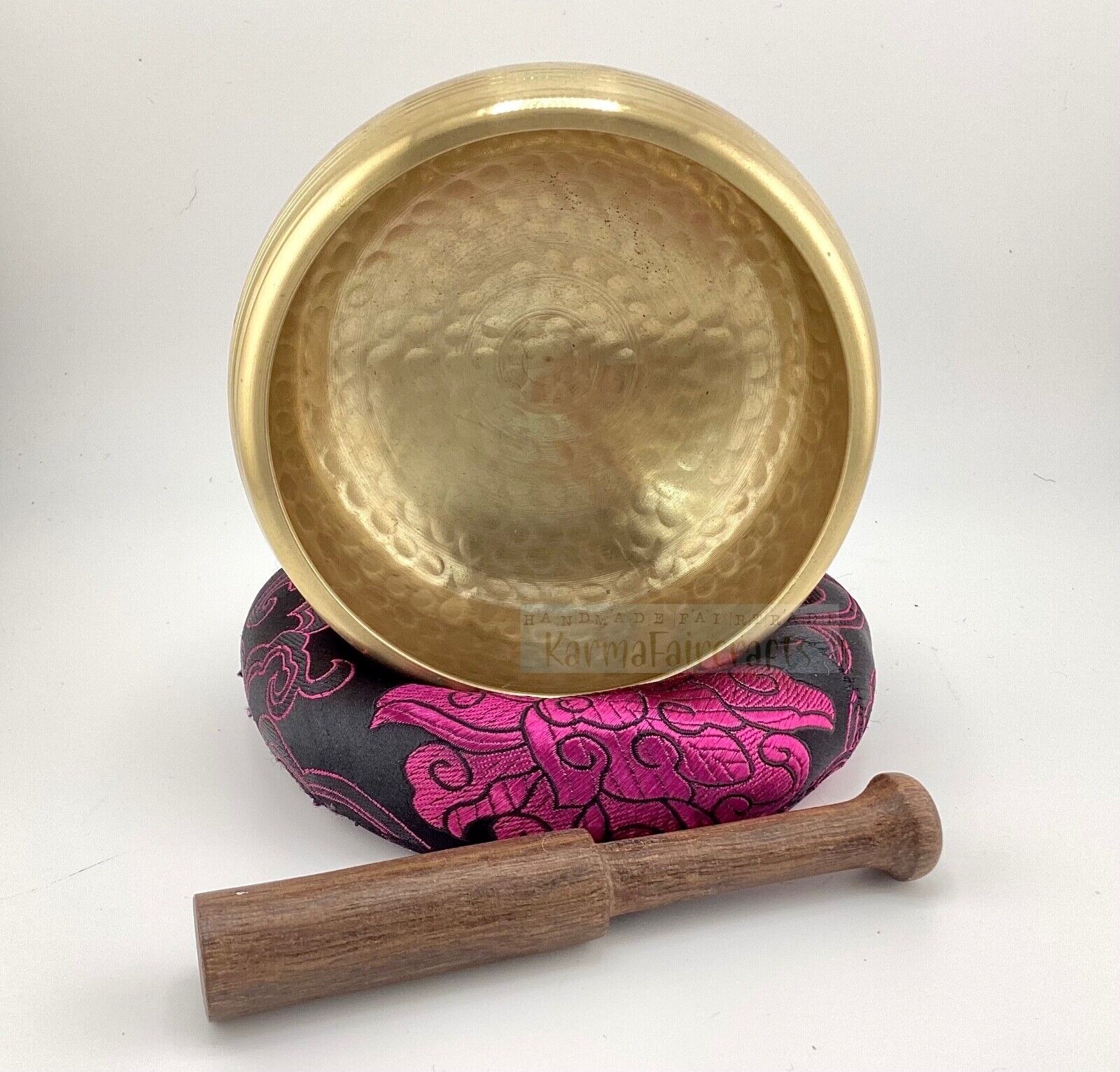 Handmade Hammered singing bowl. 4 inch Tibetan Sound Bowl set w/Mallet cushion