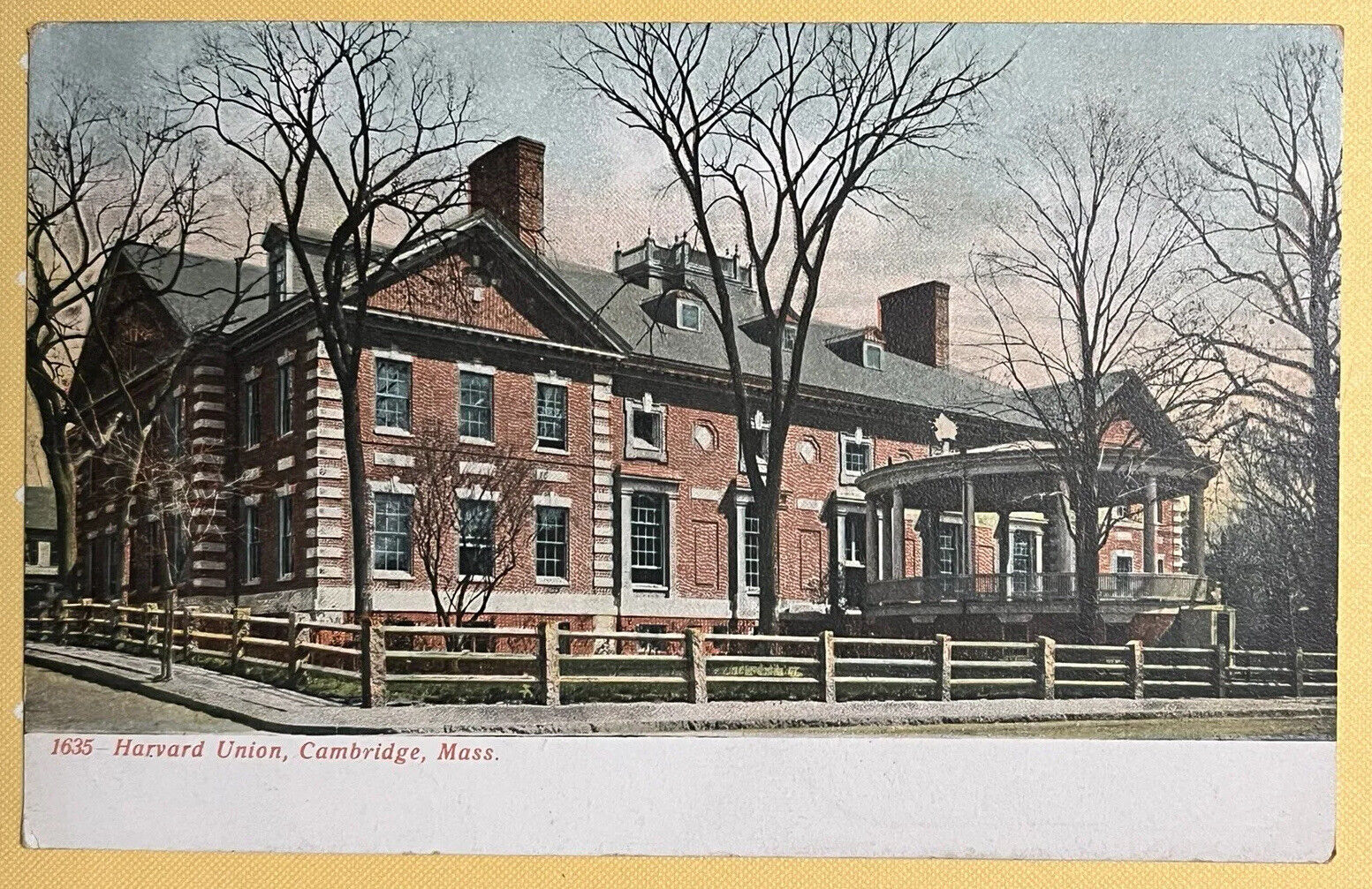 Cambridge Harvard Union Building Massachusetts Vintage Postcard c1900