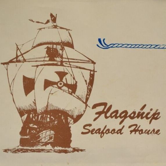 1970s Flagship Seafood House Restaurant Menu Clearwater Tampa Bay Area Florida
