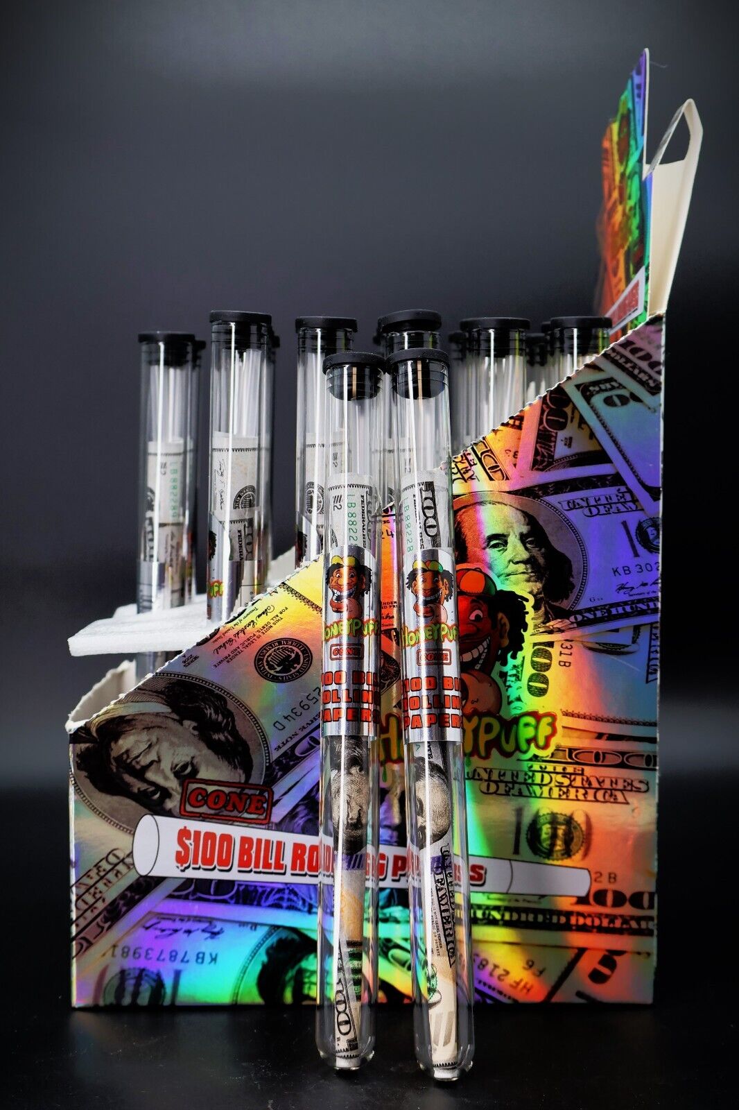 3 - Tubes 9-Cones Dollar Bill King Size - PreRolled Paper Cones with Filter Tips