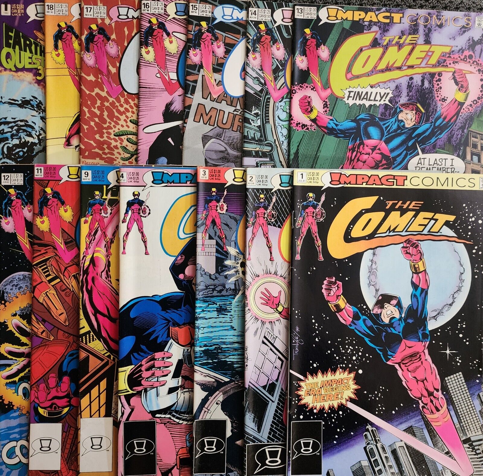 THE COMET #1 - 4, 9, 11-18, Annual 1 Impact Comics / DC Comics 1991 Key Earth