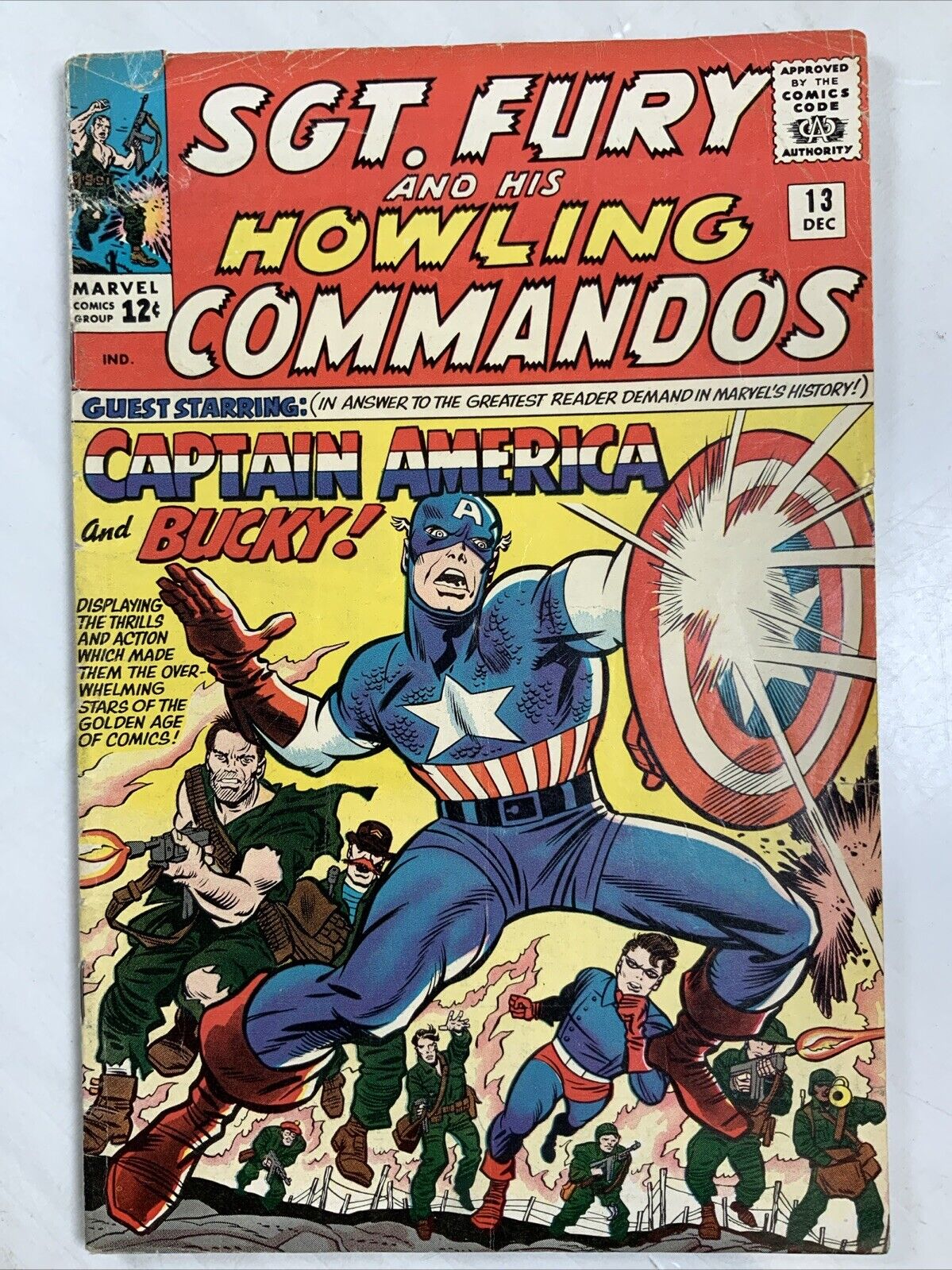Sgt. Fury And His Howling Commandos #13 Dec 1964 Silver, VG+ (4.5), Marvel #RN