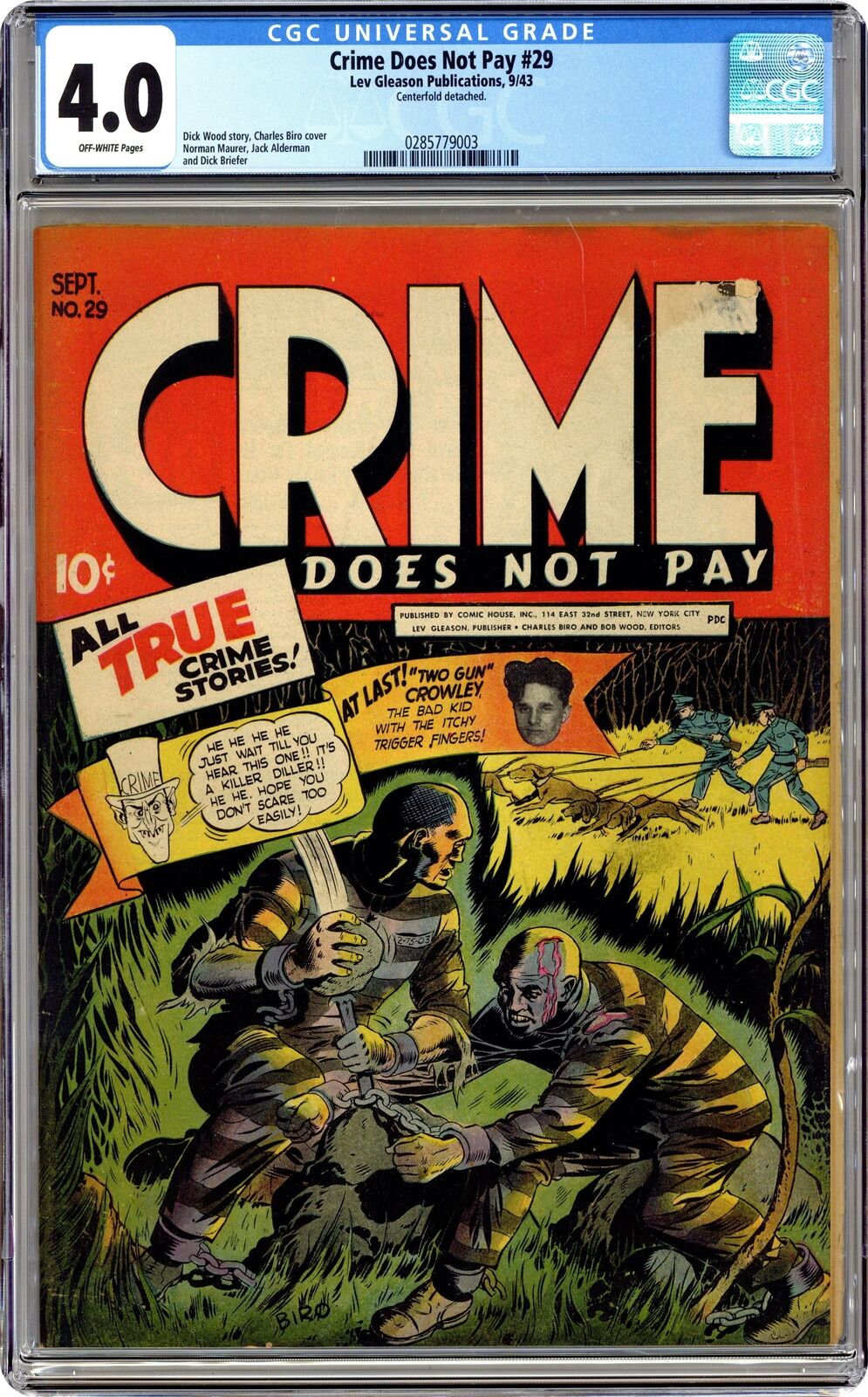 Crime Does Not Pay #29 CGC 4.0 1943 0285779003