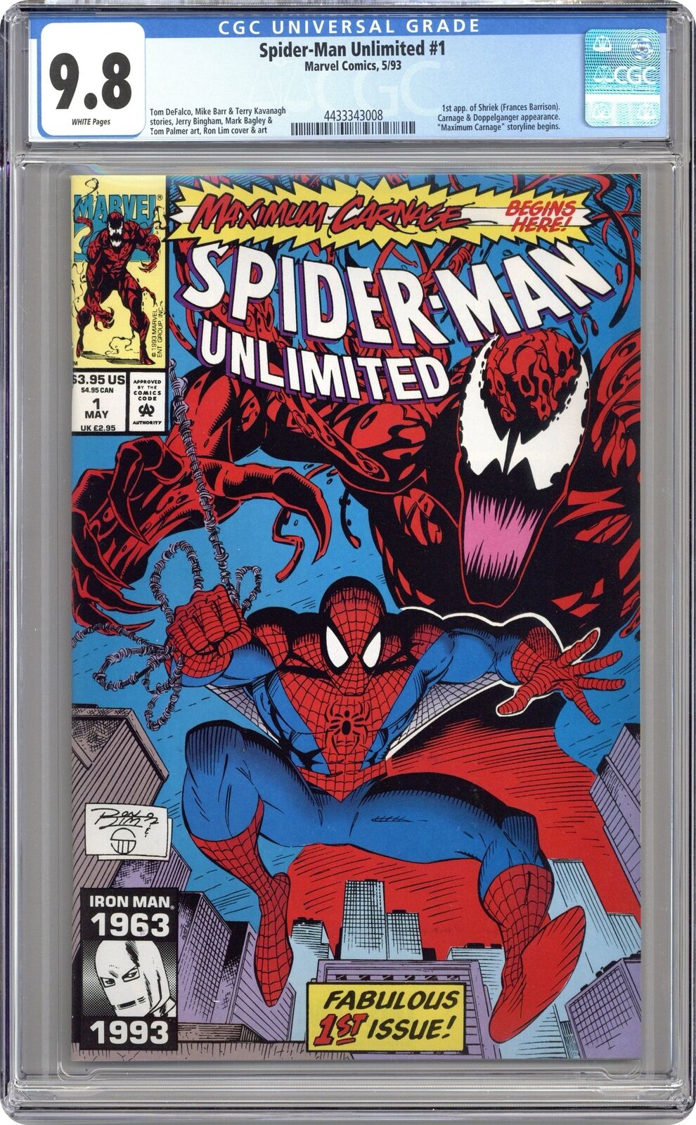 Spider-Man Unlimited 1D CGC 9.8 1993 4433343008 1st app Shriek