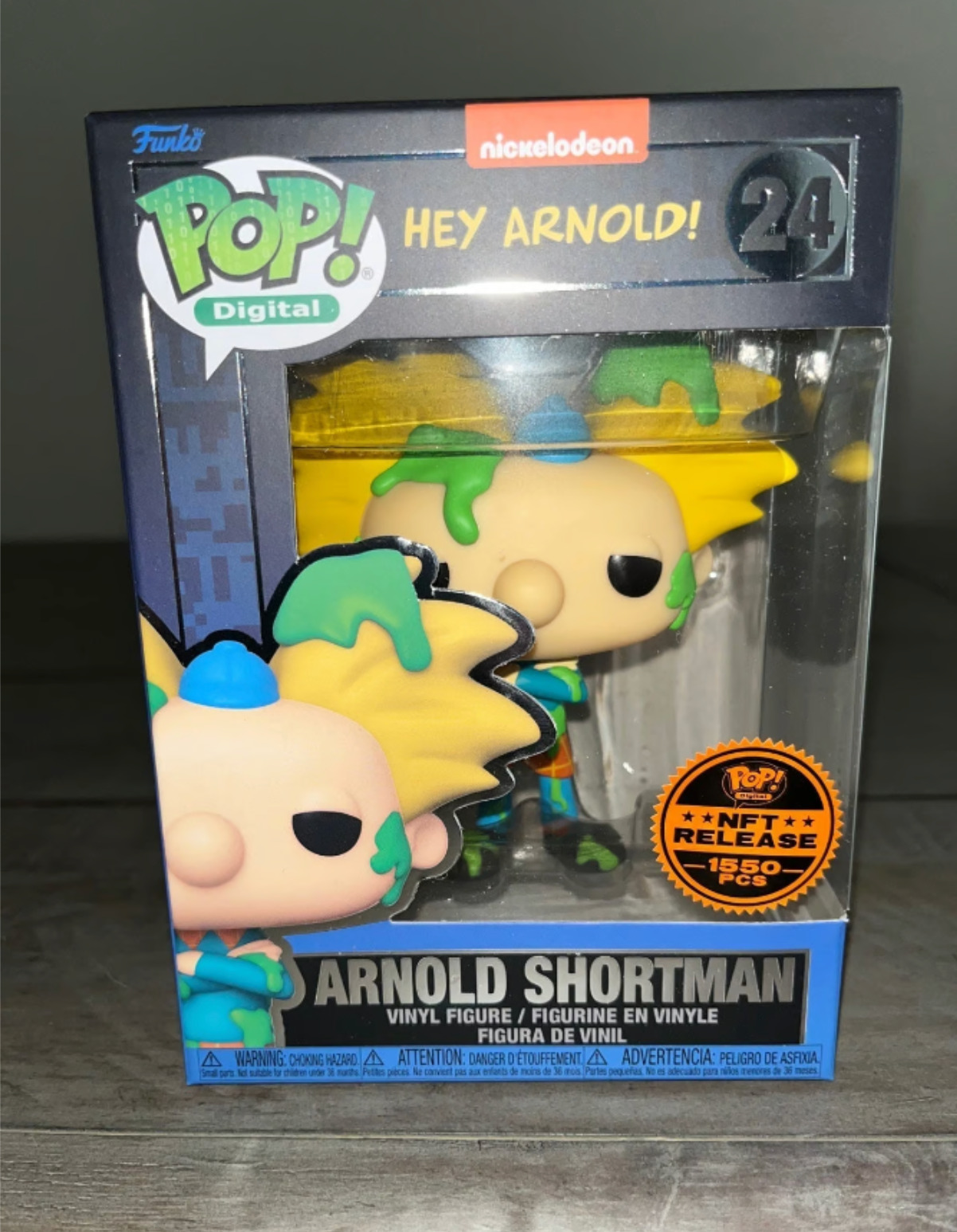 Funko Pop Digital Nickelodeon Arnold Shortman 24 LE 1550 Nicktoons Legendary