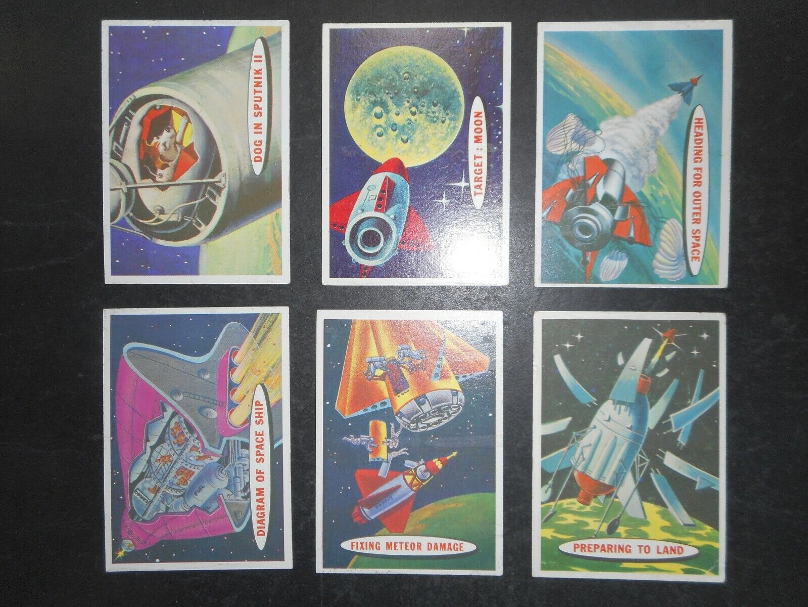 1958 SPACE TARGET MOON (PINK BACK) CARDS (PICK A SINGLE) TOPPS 