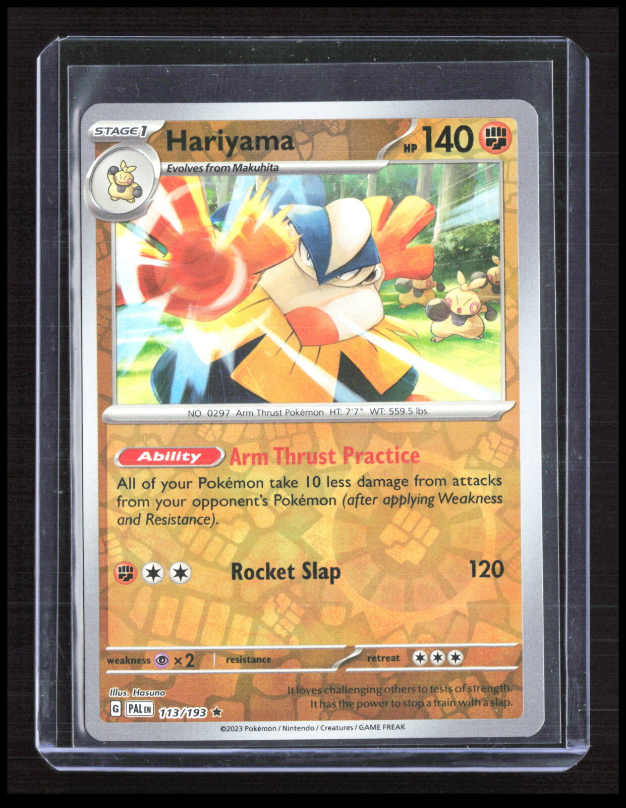 Hariyama 113/193 Reverse Holo SV02: Paldea Evolved Pokemon tcg Card CB-2-1-A-12