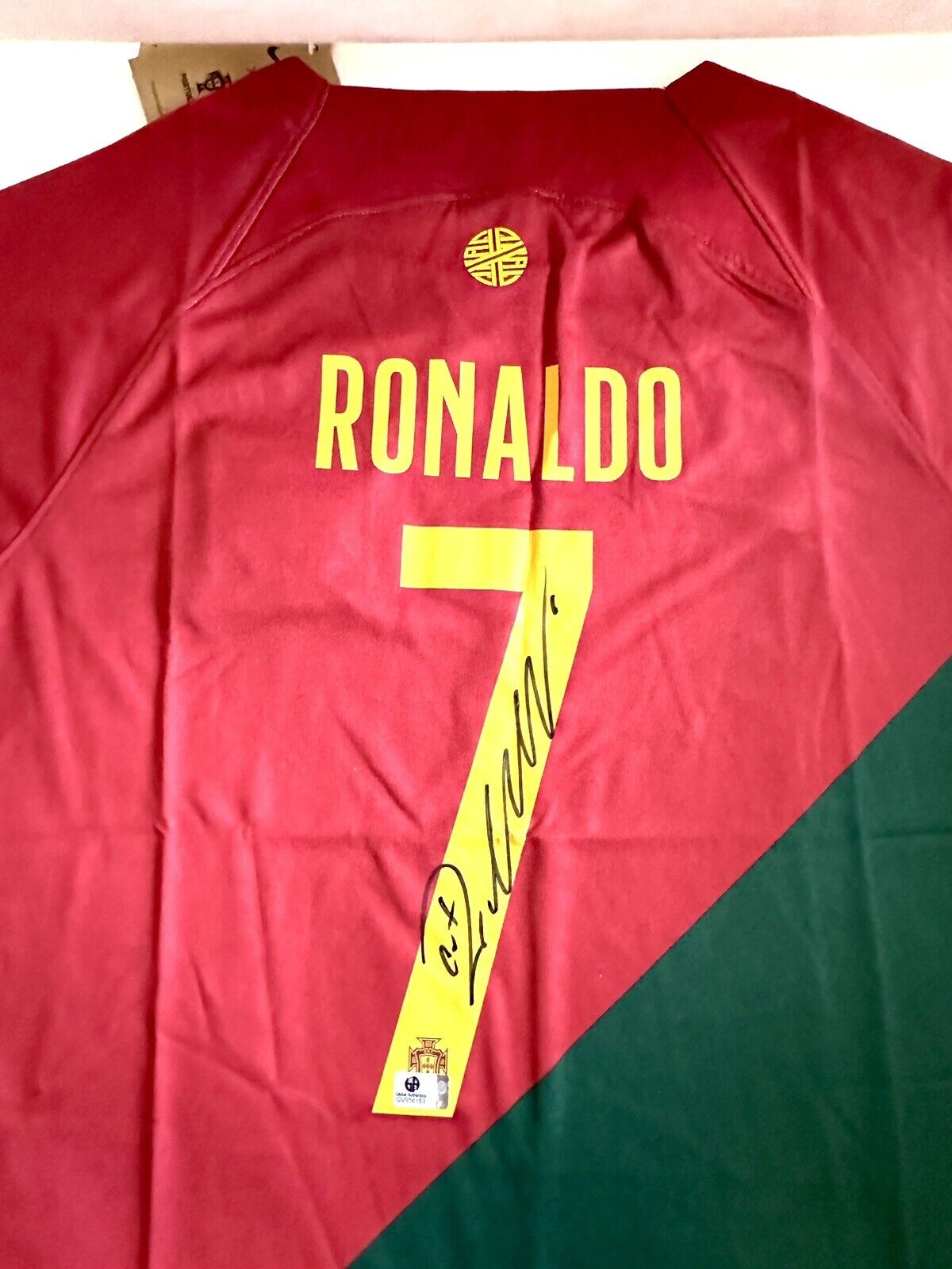 Cristiano Ronaldo Signed Portugal 2023 Nike FIFA World Cup Jersey W/ COA. NICE