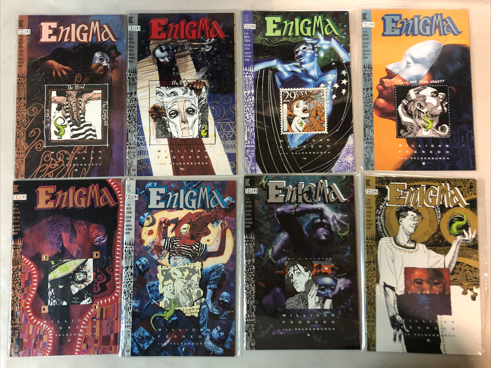 Enigma (1993) #1 2 3 4 5 6 7 8 (VF/NM) Complete Set Duncan Fegredo art Vertigo