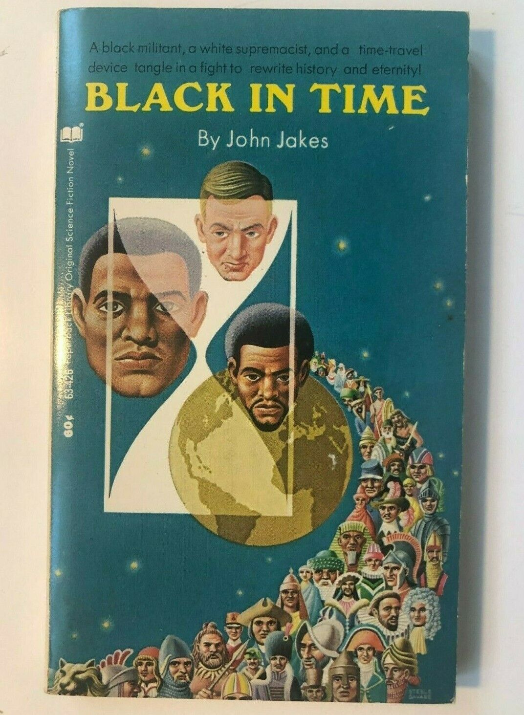 1970 BLACK IN TIME JOHN JAKES PBO Paper Back Library 63-426 COVER STEELE SAVAGE
