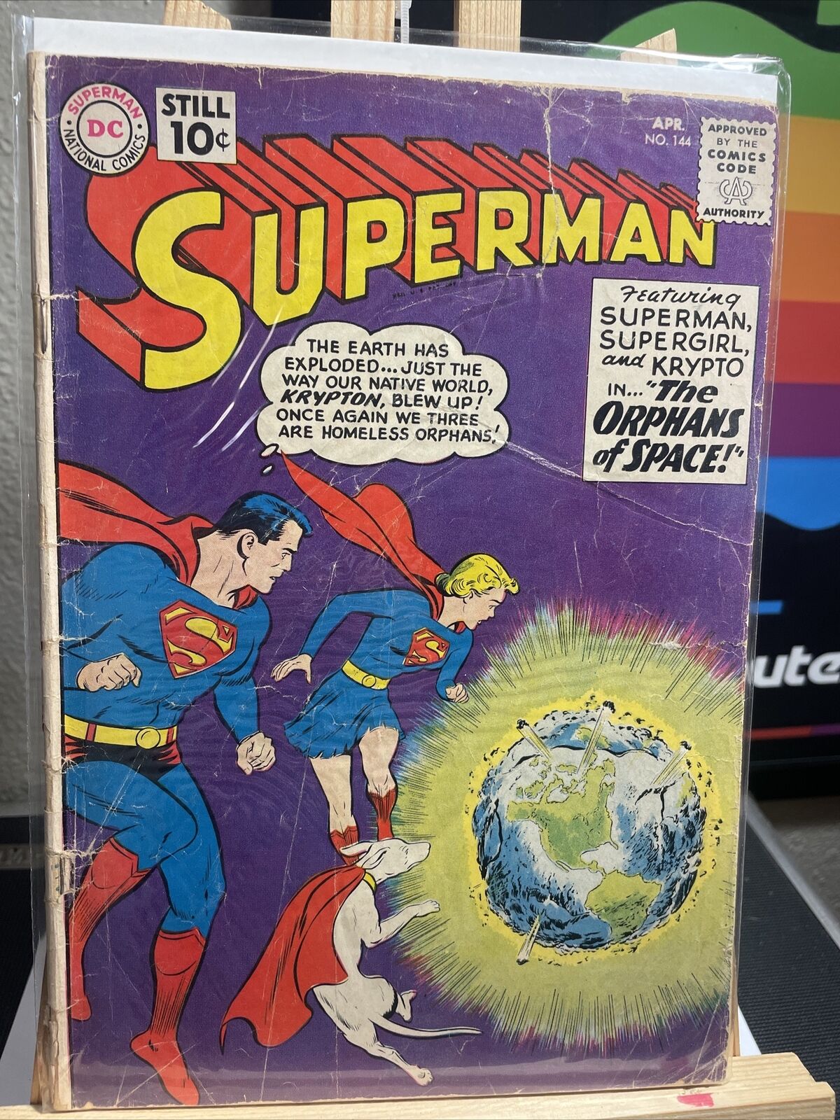 Superman #144 1961 Super Girl, Krypto, Lex Luthor